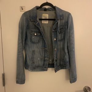 J Crew Distressed Denim Jacket